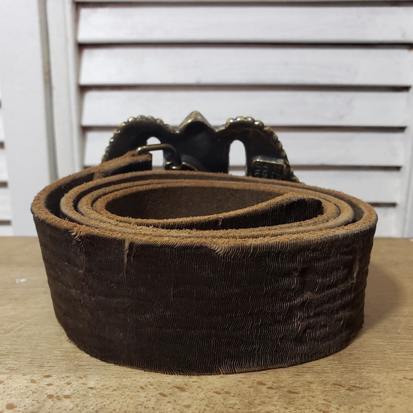 Vintage BRAVE BELTWORKS Brown Leather Belt main image 5